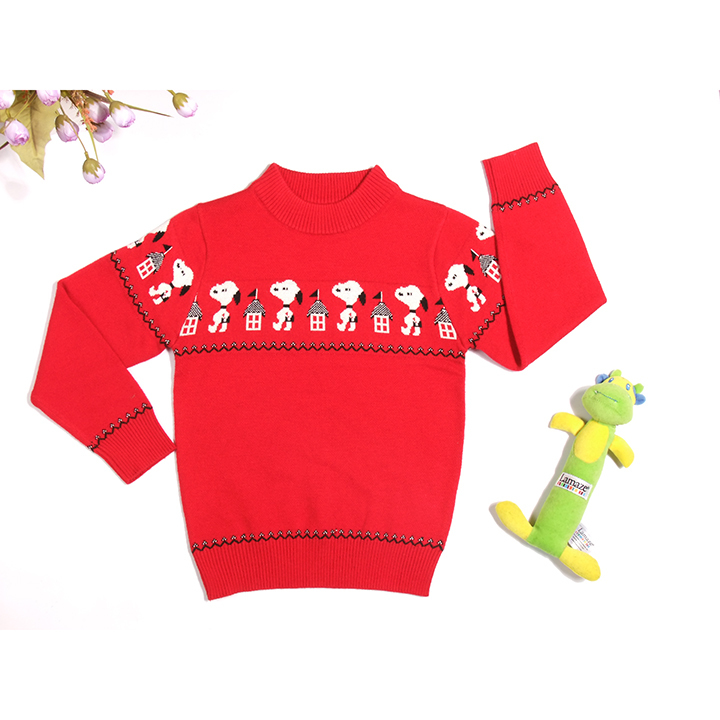 高级儿童<em>卡通</em>圆领长袖羊绒针织<em>毛衣</em> 羊毛衫 hp