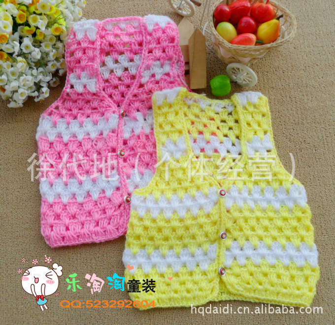 【批发 童<em>针织</em>马夹 <em>宝宝</em>毛线<em>开衫</em>马甲马夹 无袖