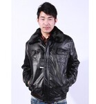 冬装外套 男式毛领皮衣 加厚毛内胆外套 男式皮衣 皮外套 A0313