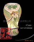 工艺品台灯花仙子台灯法兰瓷台灯德化万年红陶瓷台灯灯具灯饰