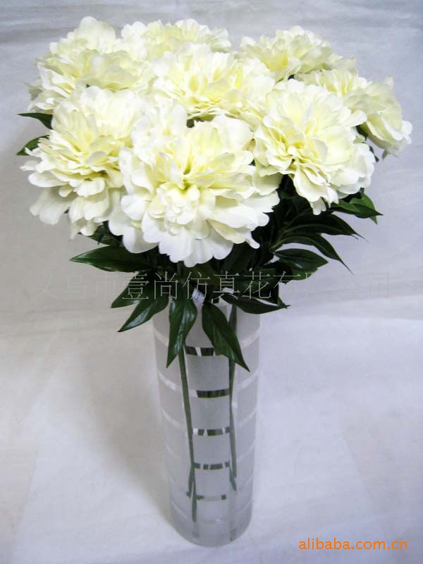 【春天系列小夜牡丹 仿真花 绢花 插花园艺装饰