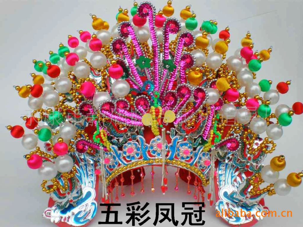 专业影视道具铜皮凤冠,五彩凤冠,舞台戏剧用帽子,刀**