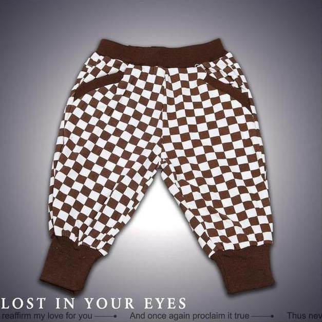 【特价供应2011新款<em>格子</em>马夹长裤三件套男童