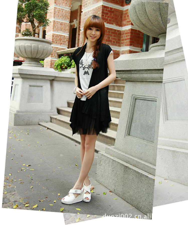 【淘宝拍拍网店代理<em>针织长马甲</em>外套连衣裙雪纺