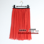 【靚薦】2012夏季新款韓版洋紅色褶皺女式蕾絲裙