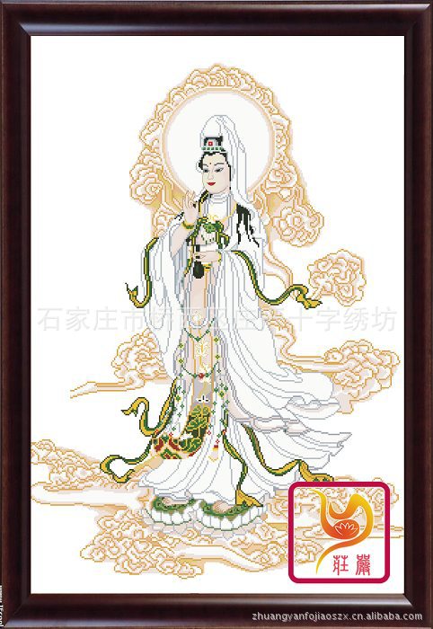 庄严佛教十字绣h-fg0078白衣观世音菩萨