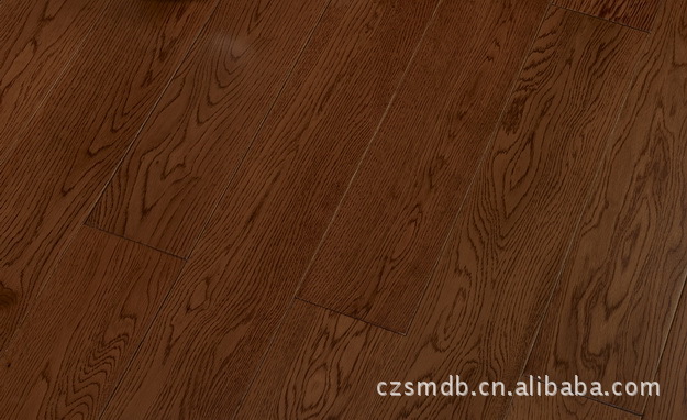 橡木红酱色(910 ×124×18mm)永吉实木地板支