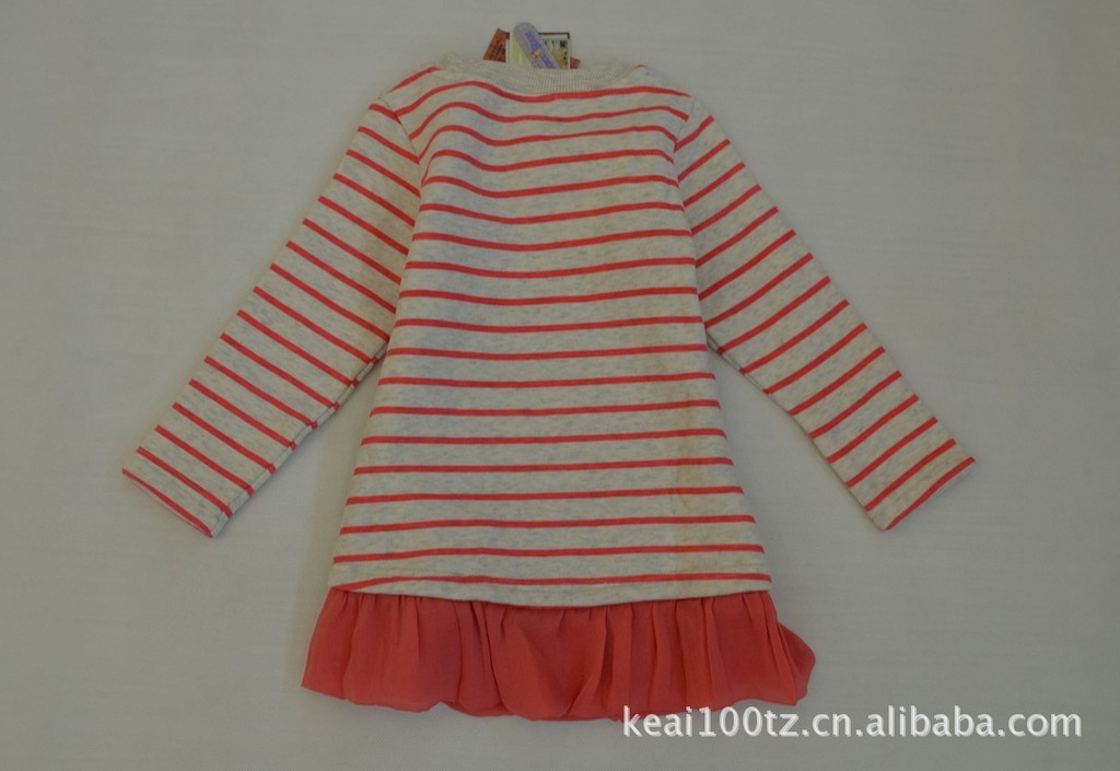 麦肯邦尼女童连衣裙条纹<em>女孩</em>洋装儿童<em>服装批发</em>