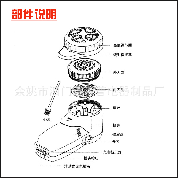 厂家直供批发供应充电式毛球修剪器