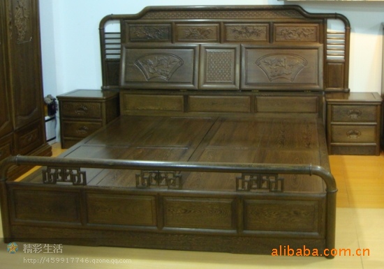 四季花床 鸡翅木 手工制作 典雅-仿古家具-明清