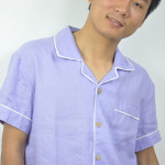 麻依坊男士亚麻家居服 健康环保睡衣 紫色