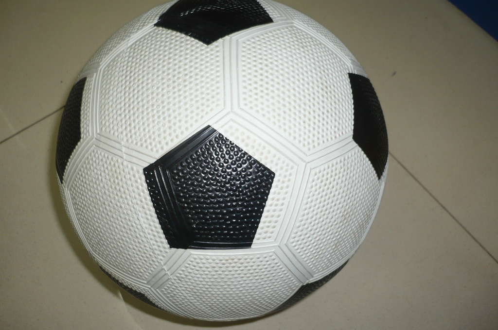 足球-5号粒面足球 黑白块橡胶足球 印花足球 足