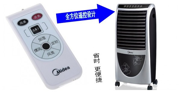 【美的空调扇 遥控式单冷空调扇AC120-H 专柜