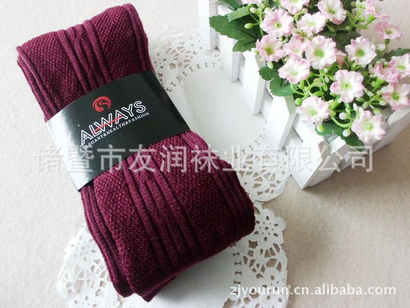 【定做订做生产加工168针双针麻花带脚连裤袜有寇减肥北京氏双安图片
