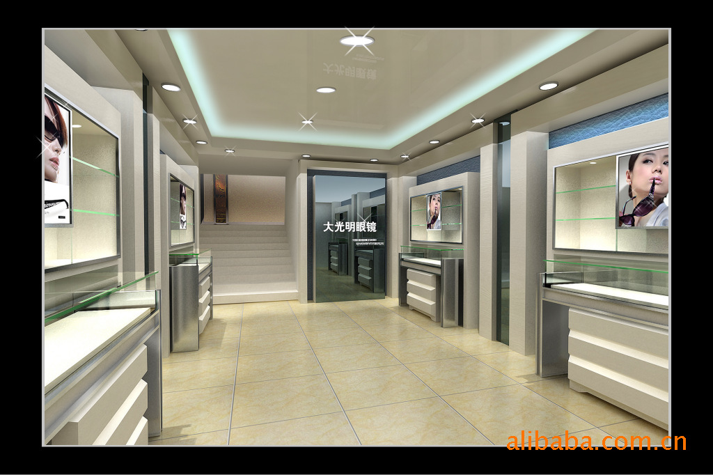 镜展柜 展柜设计制作 优质木材烤漆 江苏木工 供