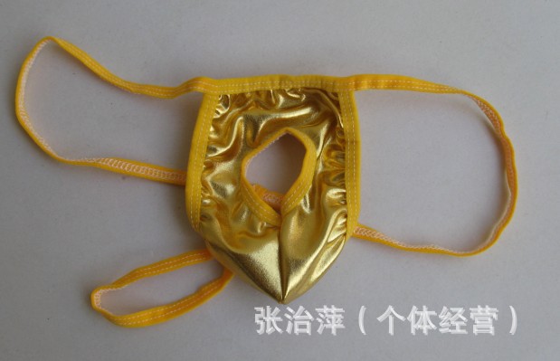 【尊贵黄色<em>开洞</em>露jj男士情趣<em>内裤</em>超性感丁字裤