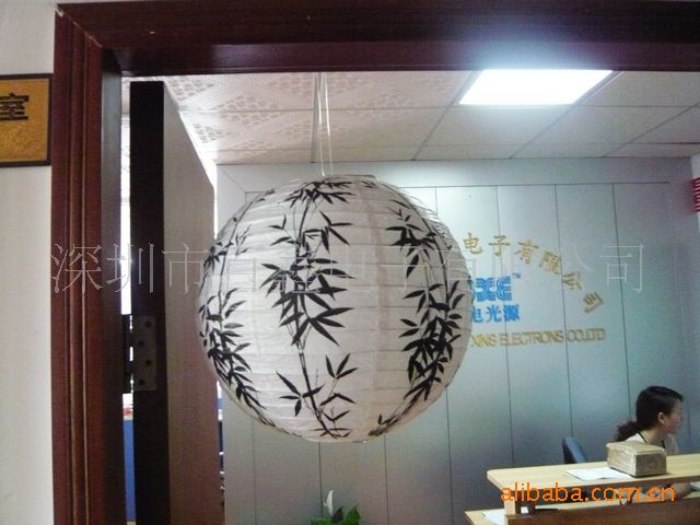 外贸出口印刷纸灯笼|中秋太阳能灯笼|喜庆太阳