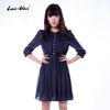 las-vas拉斯范思 2012新款气质淑女雪纺裙中袖连衣裙02158-1
