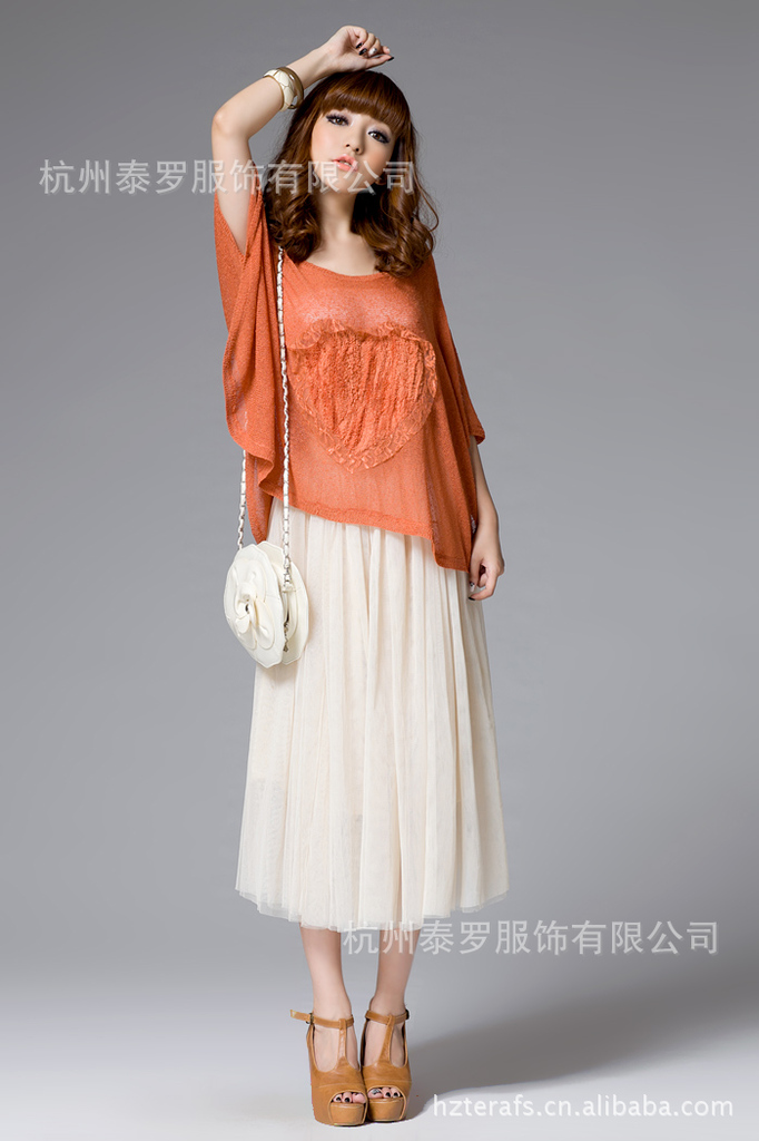 <em>休闲</em>可爱<em>女生</em>版 <em>宽松</em>蝙蝠衫外搭薄<em>款毛衣</em>图片