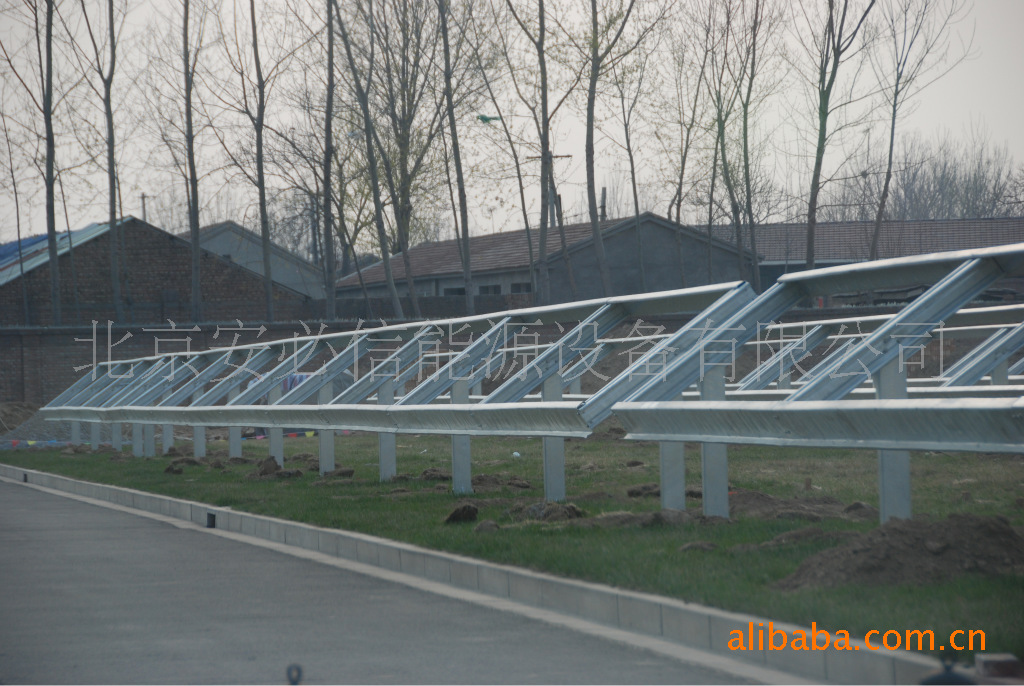 光伏组件配套,太阳能板固定支架 - 单柱非晶硅