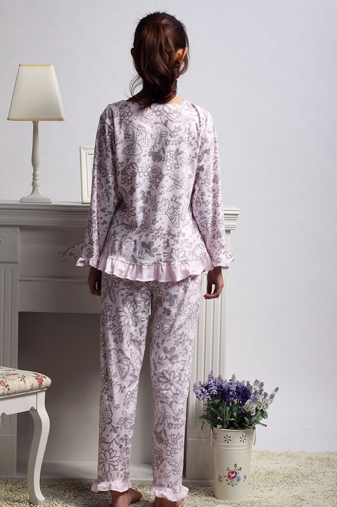 【2011 <em>秋装</em>新款 <em>女式</em>印花针织棉 <em>睡衣</em>家居服套