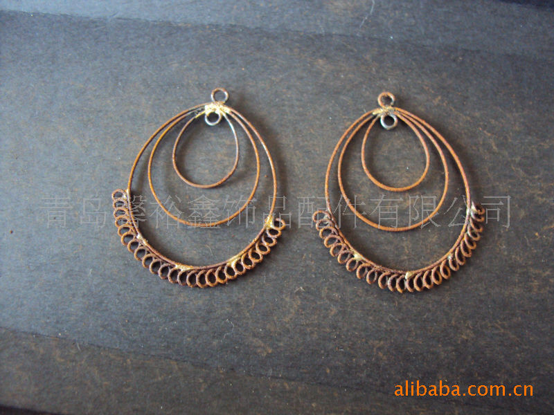 造型铁丝耳环,造型焊接铁丝耳环,铜丝造型耳环,铁手镯图片_10