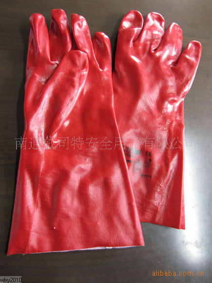 加厚涂层pvc 手套、作业防护劳保手套、安全工
