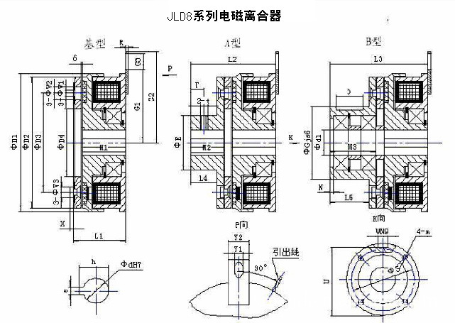 jld8200基系列干式单片电磁离合器专业用于粉尘大的工作环境中