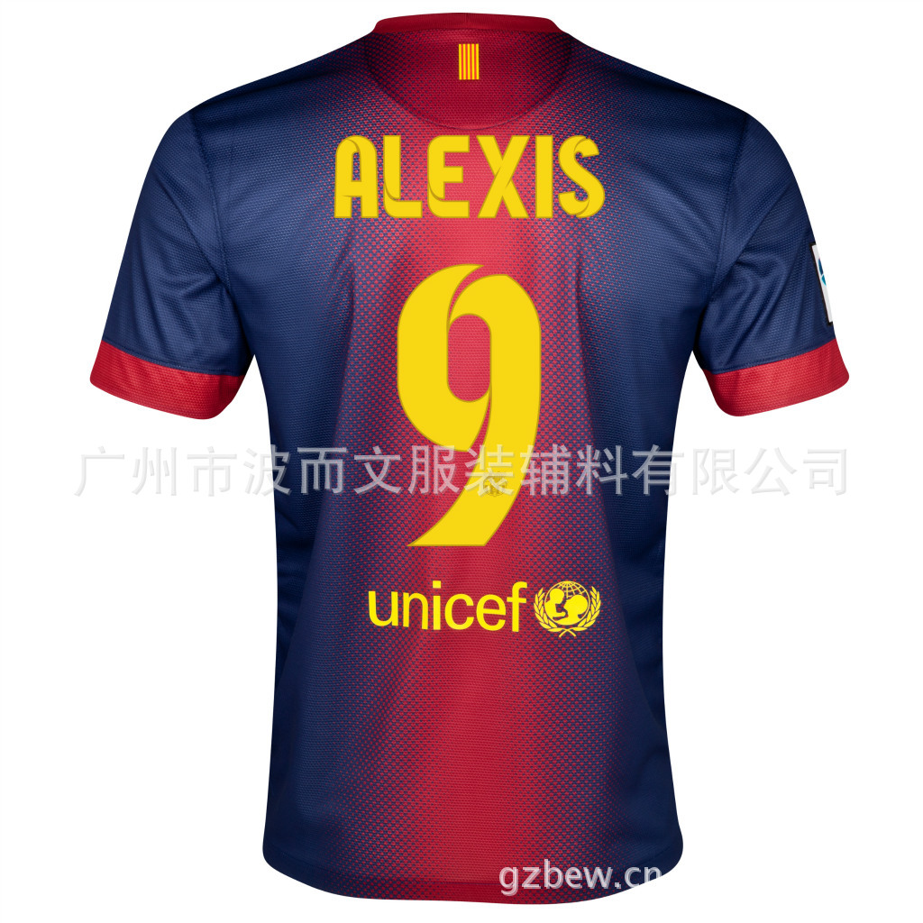 巴塞罗那泰版足球服号码批发 球衣号码 印号 足