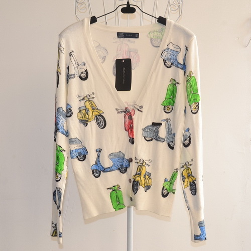 2013春秋新款韩版彩绘甜美线衣自行车<em>图案针</em>