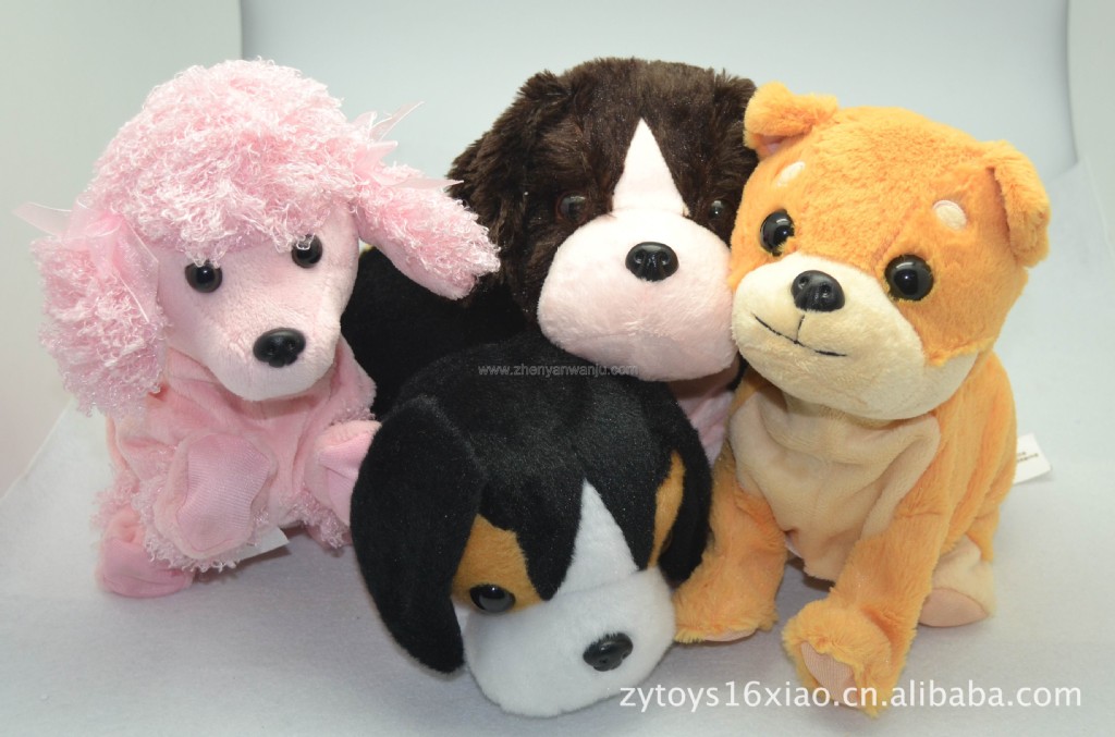 【毛绒狗,填充群群趴姿玩具狗】