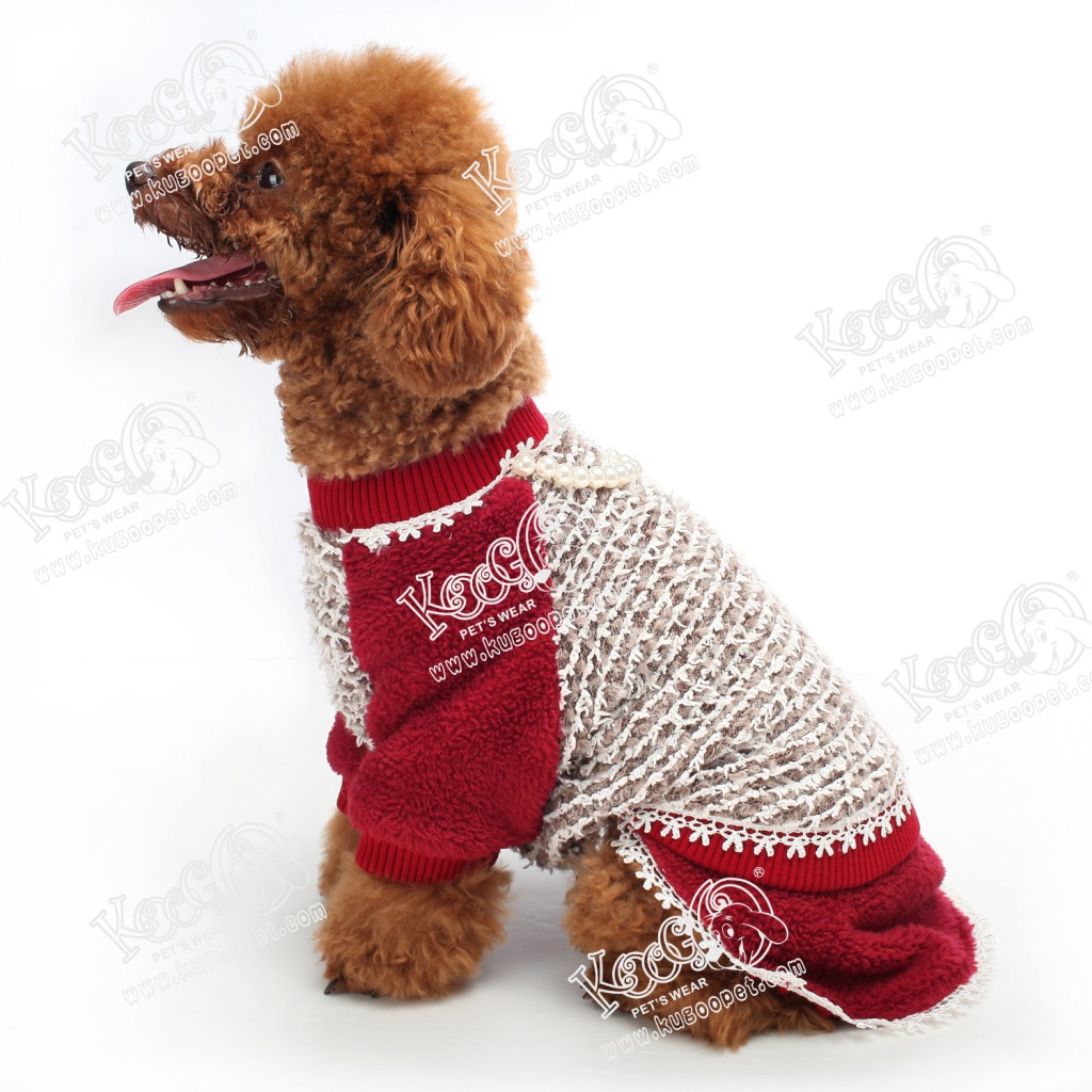 【2012秋冬新款 宠物用品 宠物衣服 狗服装 羊毛呢子裙(珍珠项链)】价格,厂家,图片,宠物服装服饰,深圳市酷狗宠物用品有限公司-马可波罗网