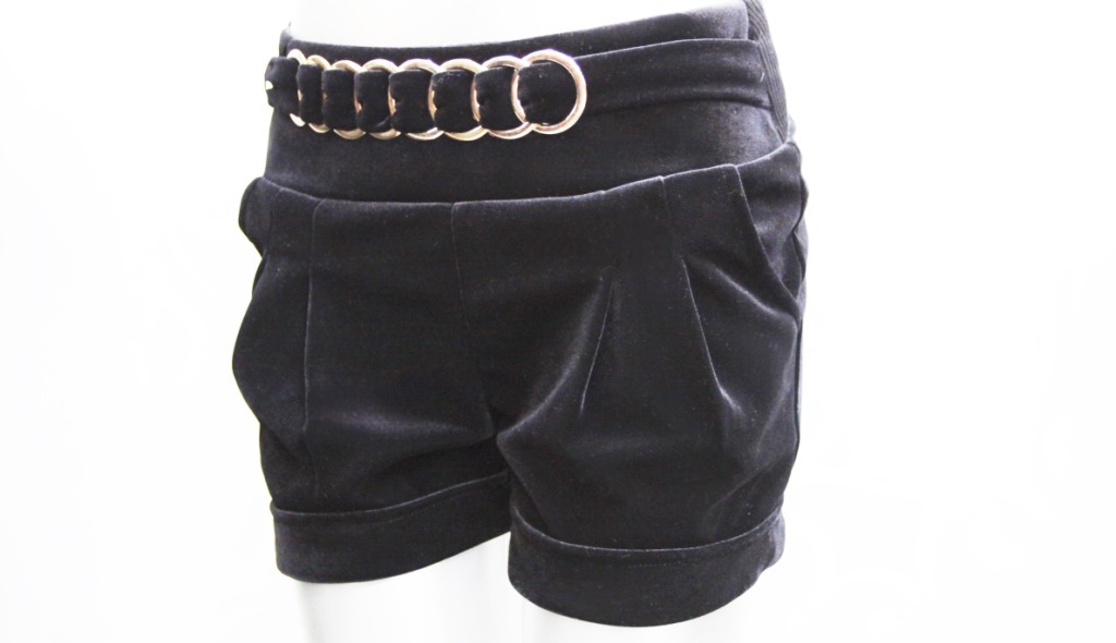 <em>批发</em>金丝绒 半弹力腰 散腿 <em>女士短裤</em> 图片_高清