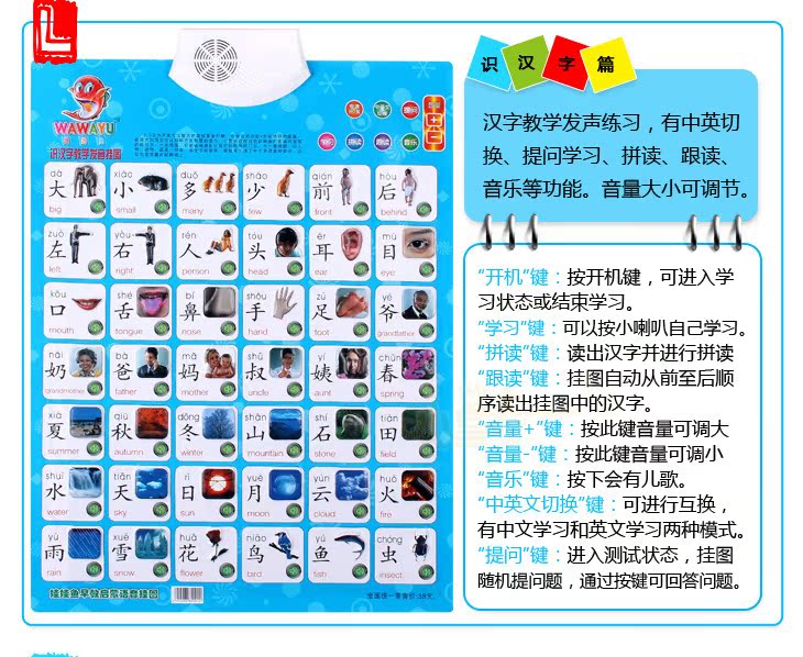 儿童益智玩具 儿童玩具 有声挂图 语音挂图 发声挂图