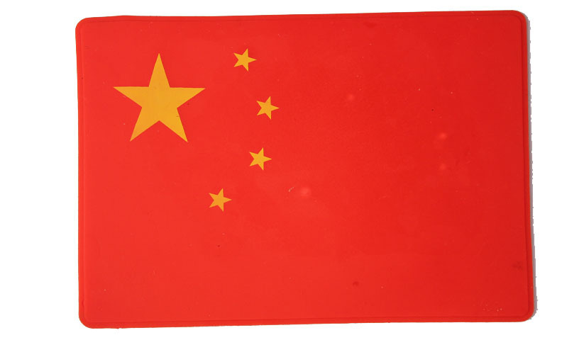 厂家大号中国国旗防滑垫 汽车超强魔力硅胶防