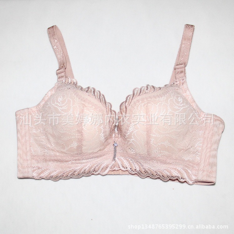 高雅纯色镂空花纹 女士聚拢内衣<em>文胸</em>套装<em>A杯B</em>