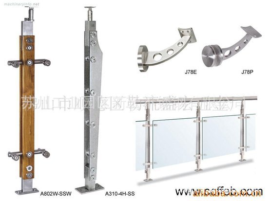 不锈钢栏杆立柱及楼梯安装效果图
