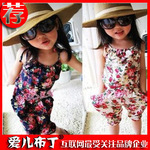 2012夏季新款 小碎花连体裤韩版童装批发 厂家直销