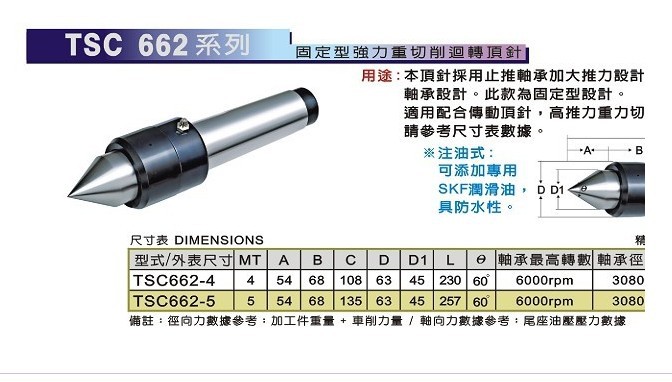 顶尖、顶针-优势供应台湾顺城强力型回转顶针