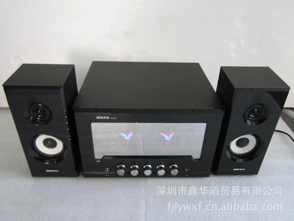 批发库存雅兰仕dvd专用音响 数码显示屏音响 2.1音箱al-k7