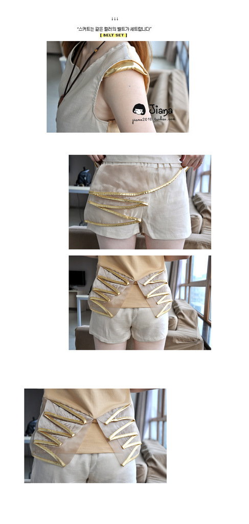 2012新款亚麻面料<em>羽翼</em>式造型<em>背心 短裤</em> 两件套