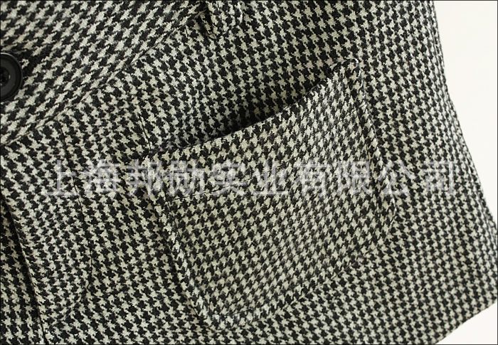 【韩版冬装<em>短裤</em> <em>女式毛呢短裤</em> <em>千鸟格</em>子波浪边