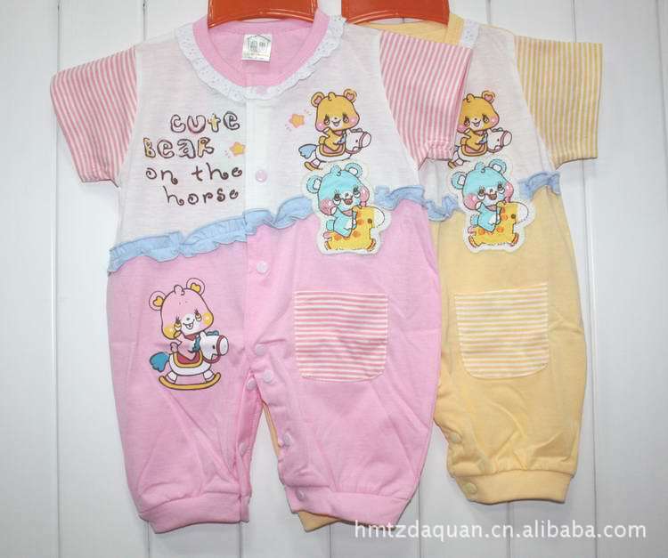 批发采购童套装-2012虎门 婴儿装批发 小熊骑