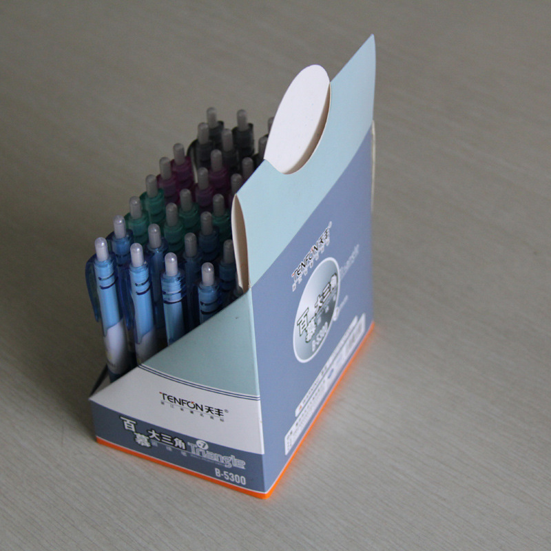 【天丰牌百幕大三角5300按动塑料圆珠笔 三角
