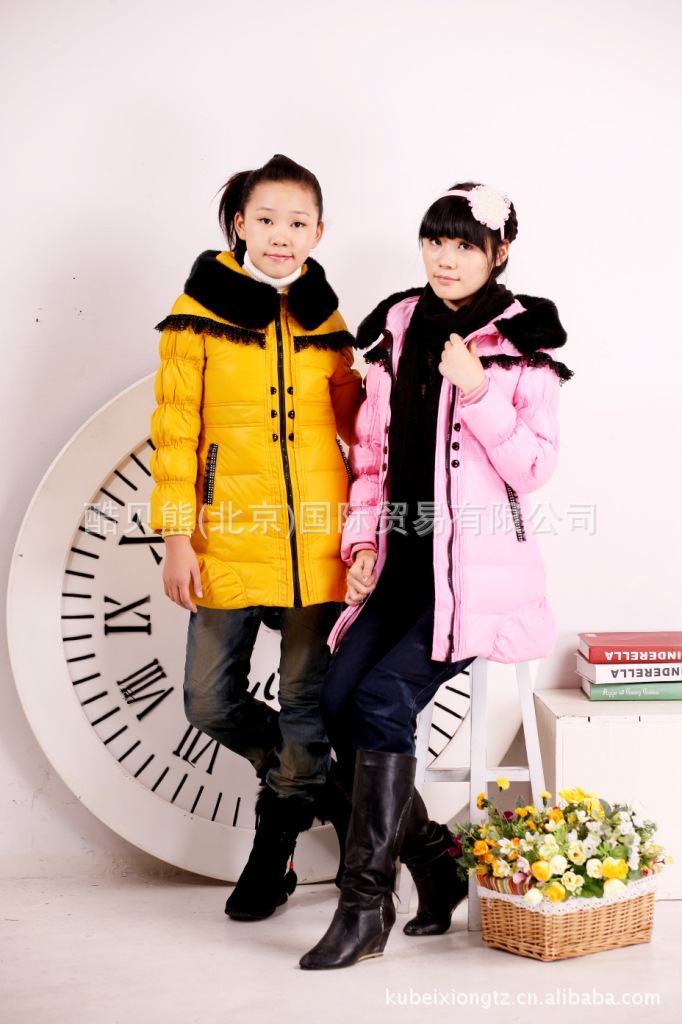 批发<em>少女装</em> 大童儿童羽绒服 连帽羽绒衣 冬季韩