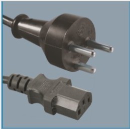 丹麦认证瑞典三芯插头(可配C13或C5或C15)