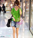 服装批发夏季新品印花字母V领蝙蝠时尚百搭短袖T恤女式t恤351女