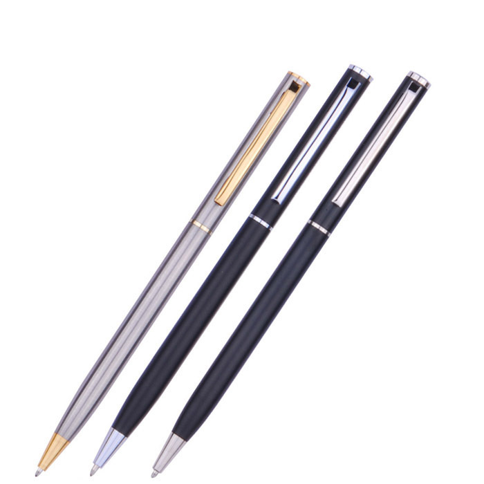 【制笔厂大量供应细杆金属圆珠笔,酒店用金属