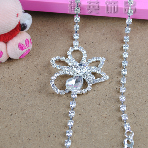 【花心钻石肩带婚礼晚宴会水钻内衣<em>文胸</em>肩饰新