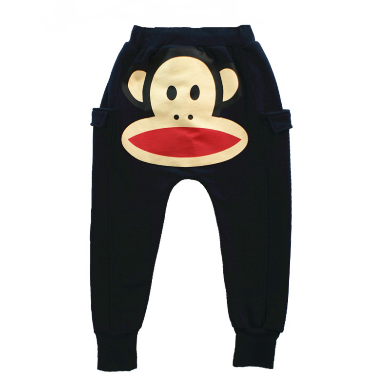 广州外贸童装厂家批发 大嘴猴儿童休闲裤 100